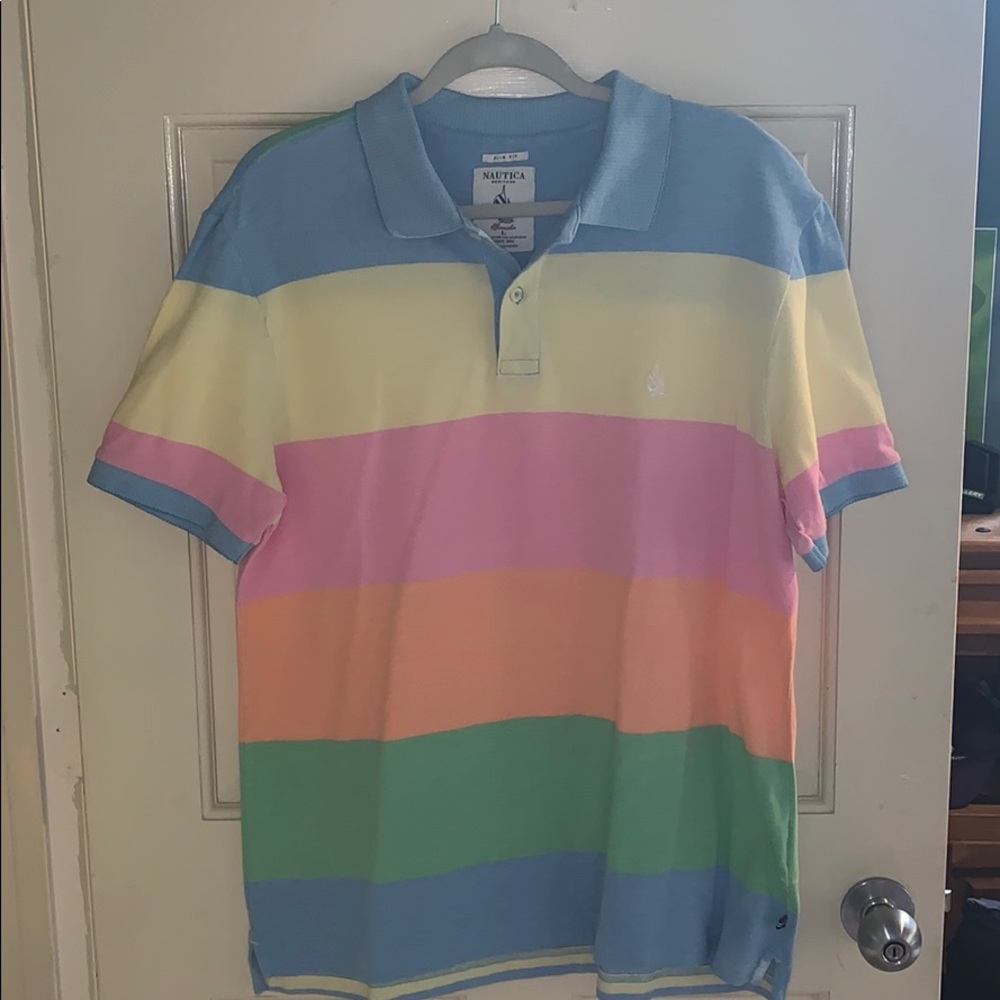 Color Block Slim Fit Nautica Polo